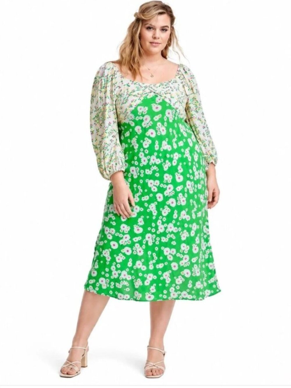 RIXO x Target Daisy Floral Midi Dress Green 28W 30 W